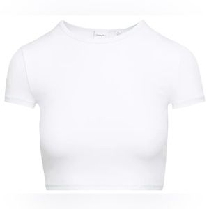 Sunday Best Bliss Cropped T-Shirt White/ Snowmelt BI